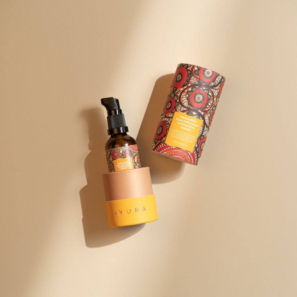 Prinourish Sérum Super Nutritivo para a Pele - Com Óleo de Amêndoa, Azeite, Açafrão, Manga e Outras Ervas Ayurvédicas