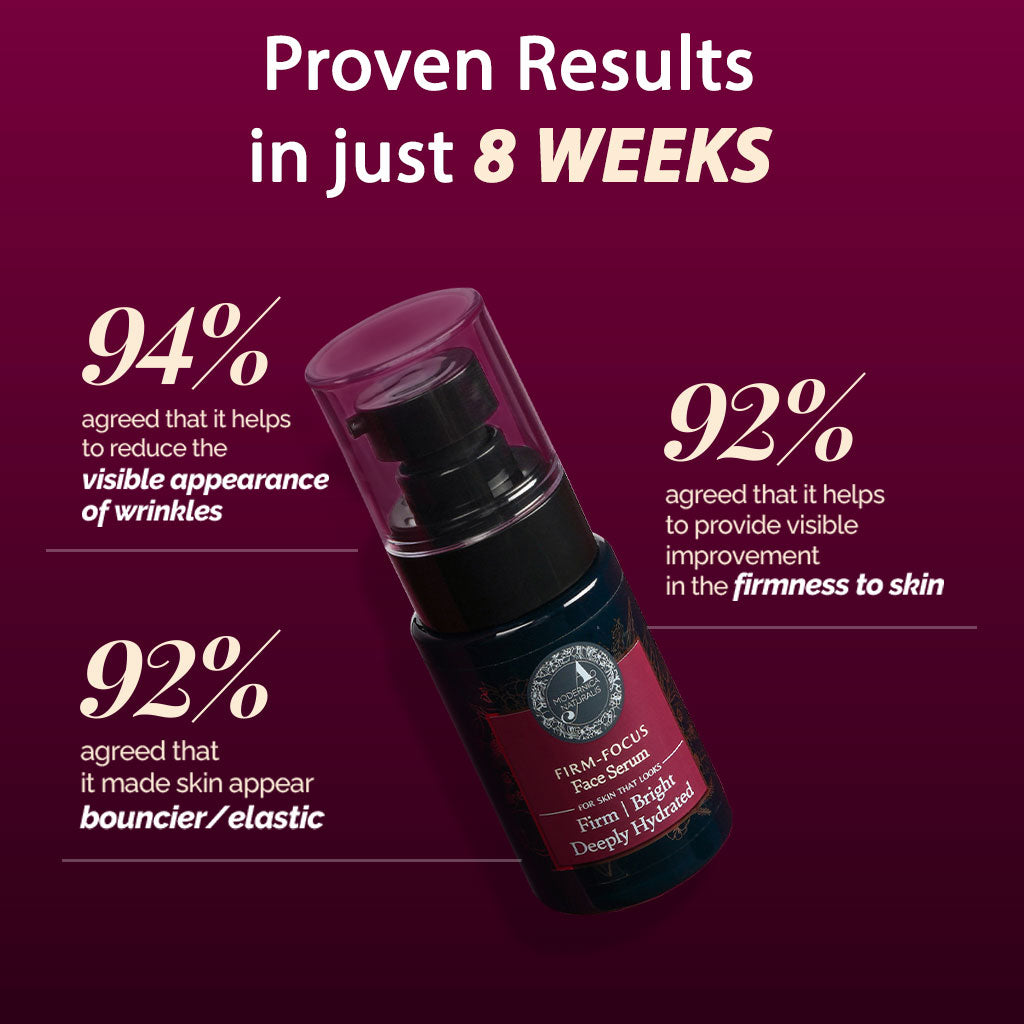 Firm-Focus Sérum Facial - Reafirma, Ilumina e Hidrata a Pele Envelhecida e Enrugada - Fórmula Reafirmante Concentrada com Algodoeiro, Zebrano e Begônia-morango - O Melhor Sérum Facial para Pele Facial Flácida e Caída